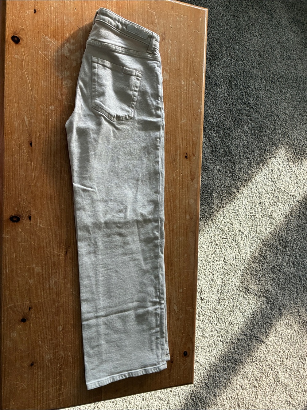 Only Straight Leg Jeans in Light Beige